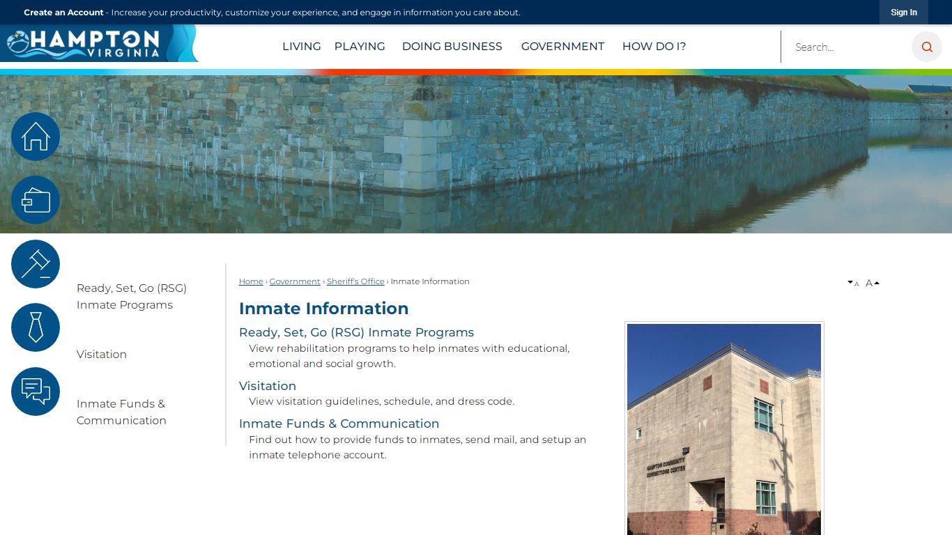 Inmate Information | Hampton, VA - Official Website